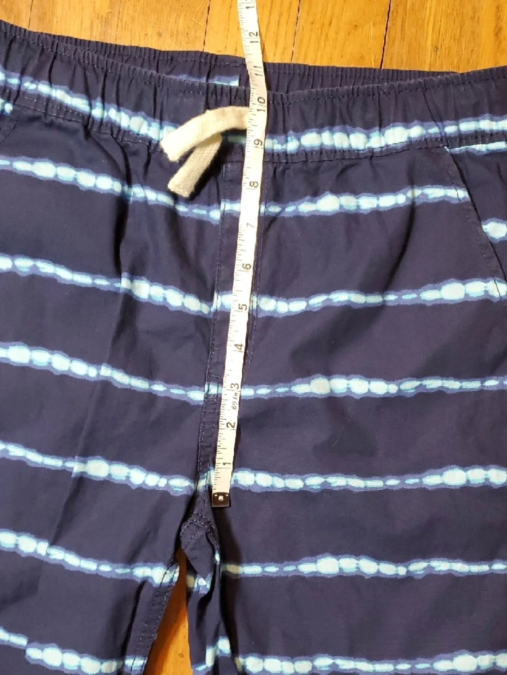 The Children's Place Navy Blue and Light Blue Striped Boys Shorts